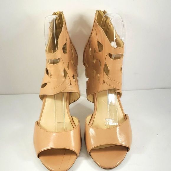 NINE WEST Fabeyana Peep Toe Sandals Size 8 (S516) - Picture 2 of 6
